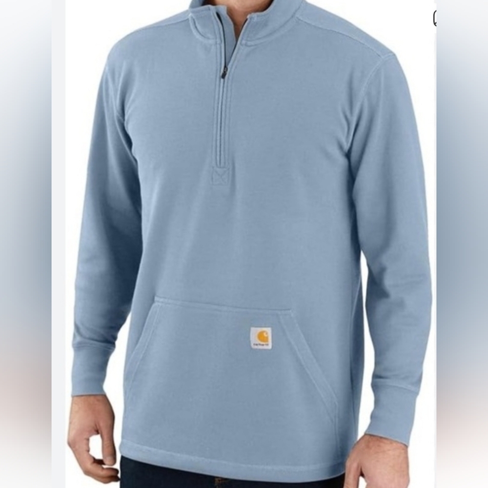 CARHARTT MEN'S RELAXED FIT HEAVYWEIGHT 1/2 ZIP PULLOVER THERMAL SHIRT. SIZE 2XL.